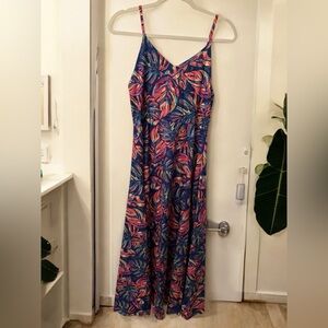 Tropical Print Maxi Dress